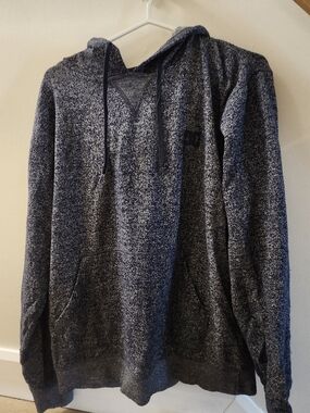 DC Men's Heathered Navy Gray Hoodie